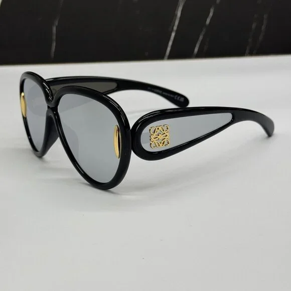 NEW LOEWE LW40132I 01C, LOEWE BLACK SILVER UNISEX SUNGLASSES  display picture 1